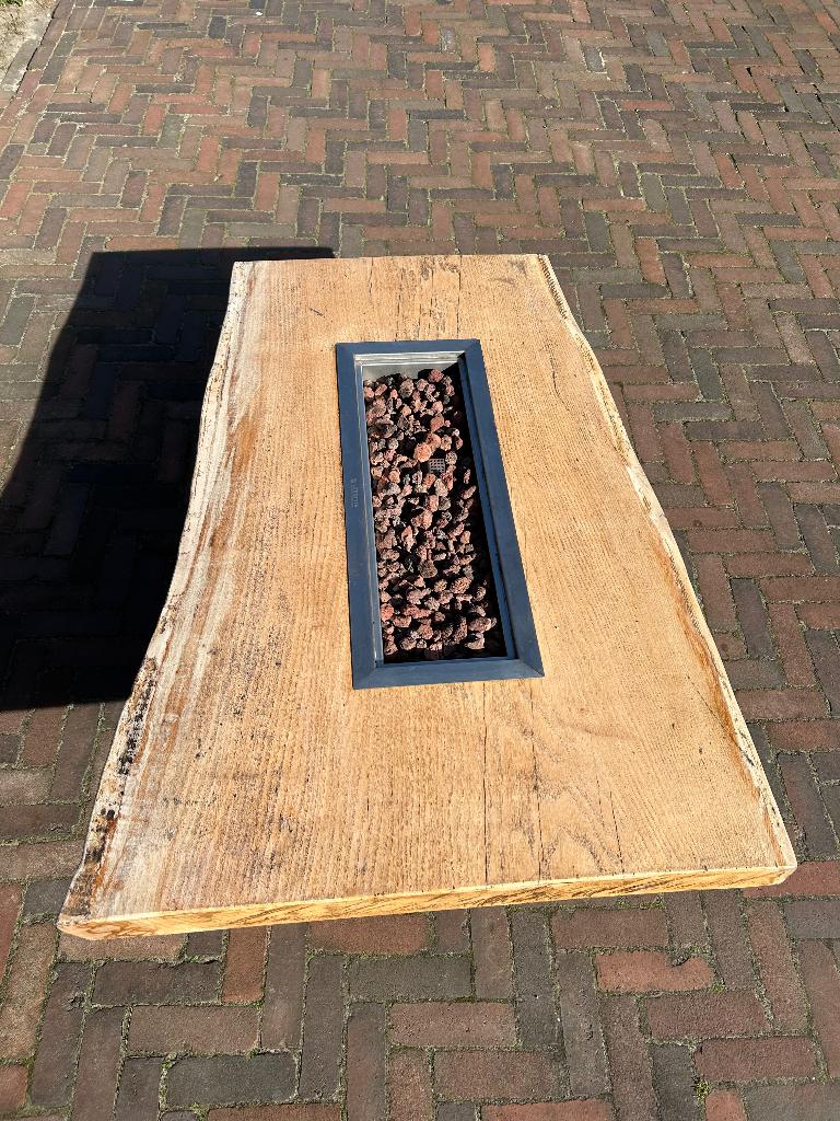Tuintafel, Tuin en Terras, Tuintafels, Ophalen, Gebruikt, Rechthoekig, Hout