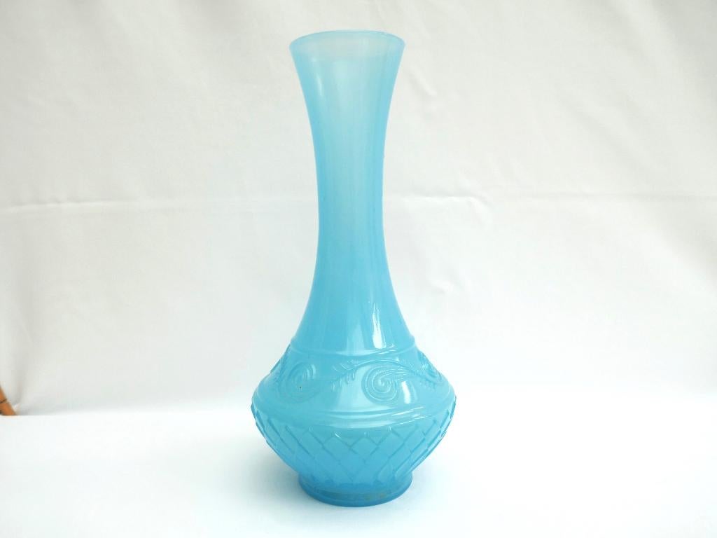 Empoli - vaas - jaren 50/60 Italië, Blauw, Ophalen of Verzenden, Minder dan 50 cm, Glas