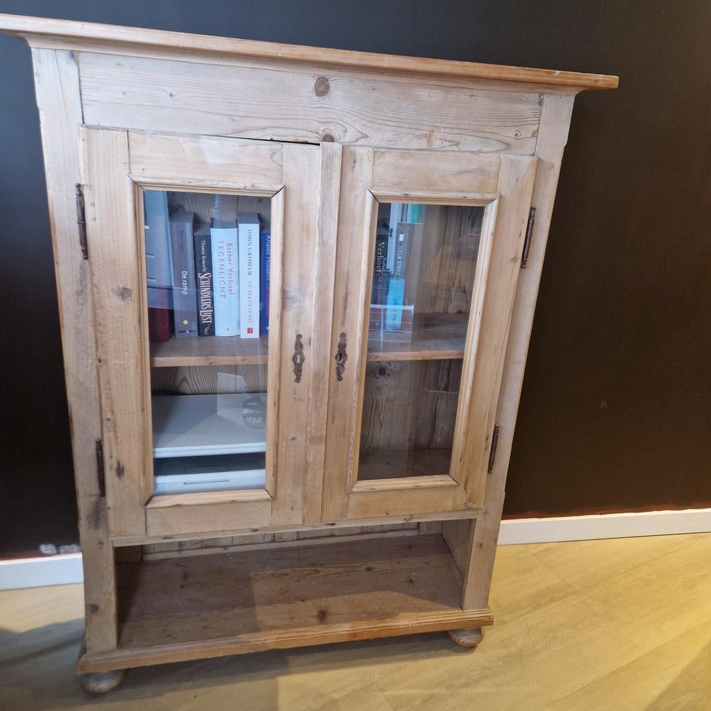 Antieke grenen kastje, Huis en Inrichting, Kasten | Vitrinekasten, Ophalen, Gebruikt, 25 tot 50 cm, 100 tot 150 cm