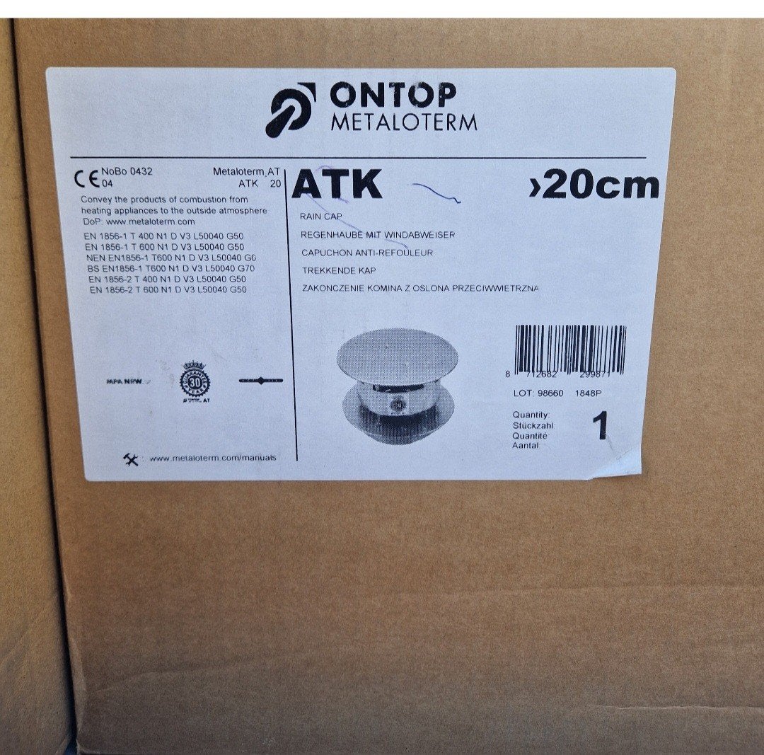 Metaloterm RVS trekkende kap ATK, 200mm, Ophalen of Verzenden, Nieuw