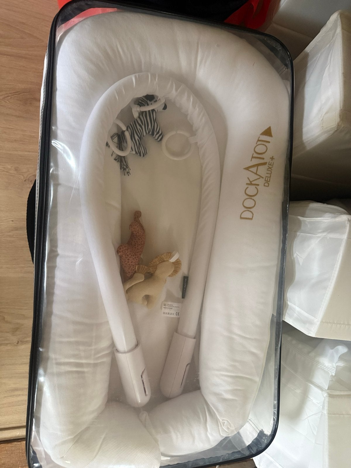 Dockatot Deluxe+ met speeltje met dieren, Ophalen of Verzenden, Gebruikt, Overige typen