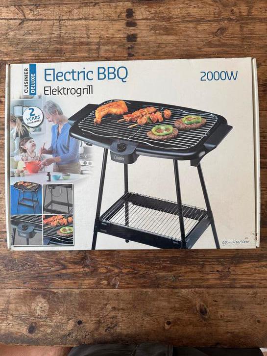 Elektrische BBQ - Cuisinier Deluxe 2000W - Nieuw in doos, Ophalen of Verzenden, Nieuw