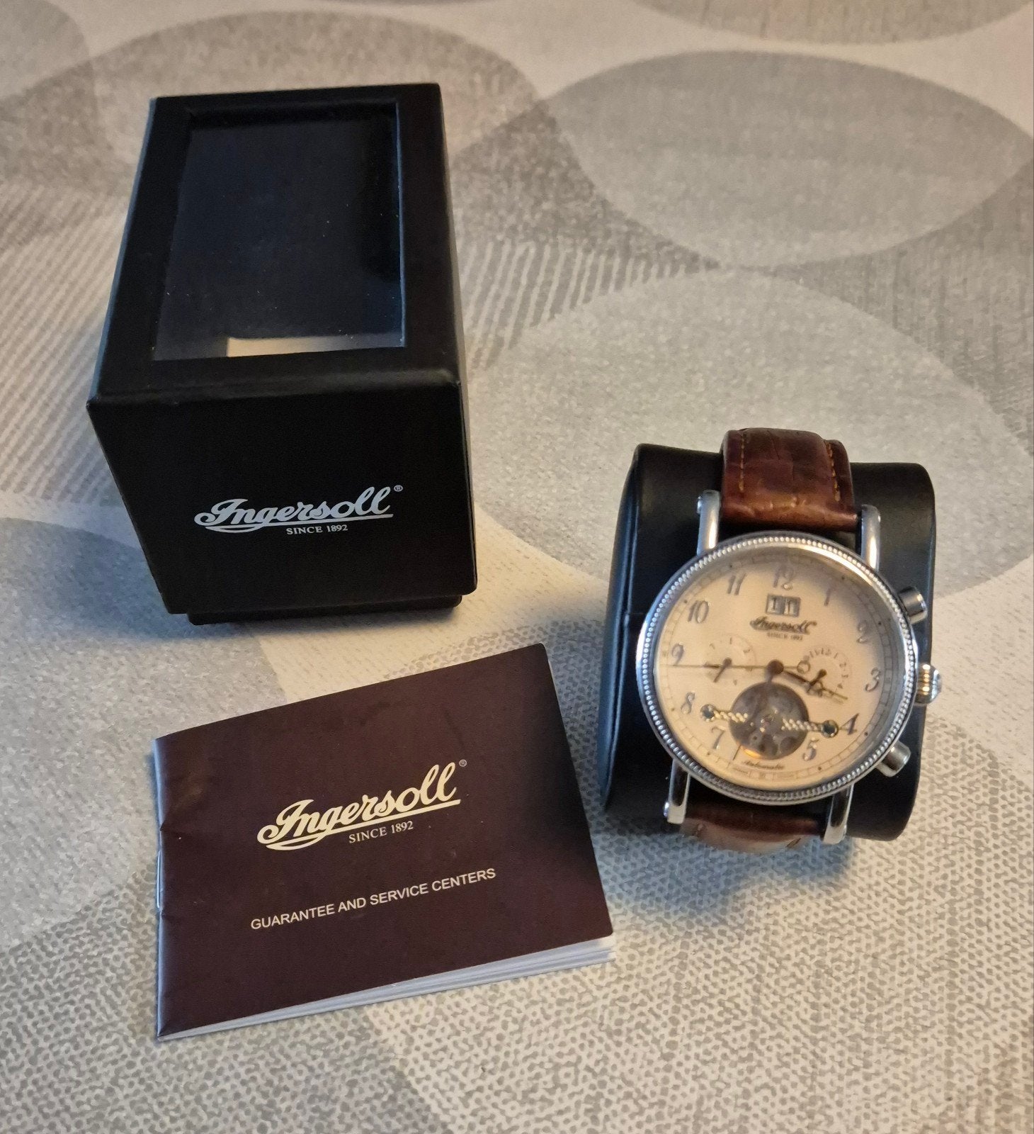 te koop Ingersoll Richmond herenhorloge in nette staat, Polshorloge, Ophalen, Overige merken, Leer