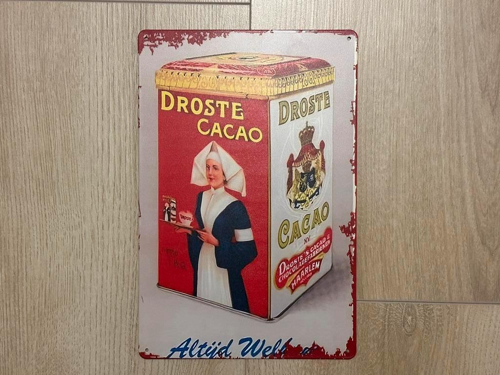 Reclamebord Droste 's Cacao Haarlem 20x30, Verzamelen, Merken en Reclamevoorwerpen, Ophalen of Verzenden, Zo goed als nieuw, Overige typen