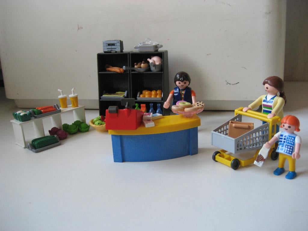 playmobil winkel set met winkelwagen, Kinderen en Baby's, Speelgoed | Playmobil, Ophalen of Verzenden, Zo goed als nieuw