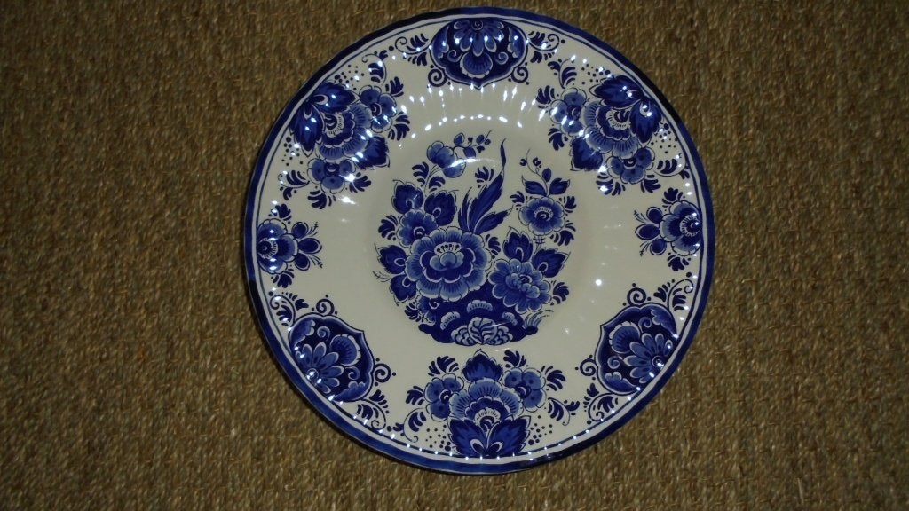 delfsblauw wandbord, doorsnee 30cm, Ophalen