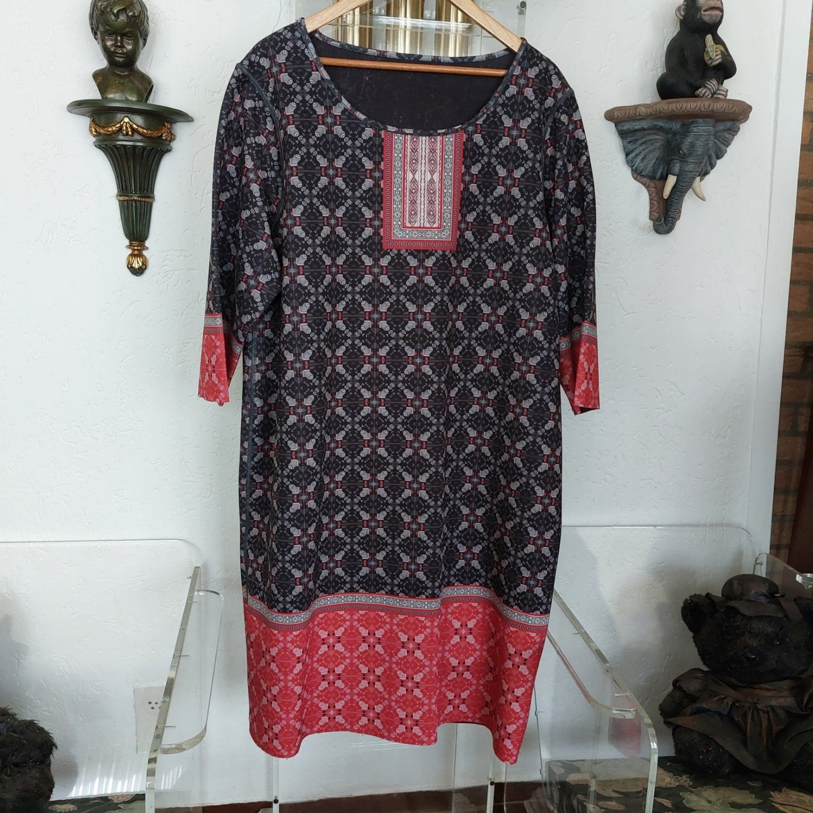 Jurk van het merk Yoek.  Maat L. (46/48), Kleding | Dames, Yoek, Bruin, Verzenden, Jurk