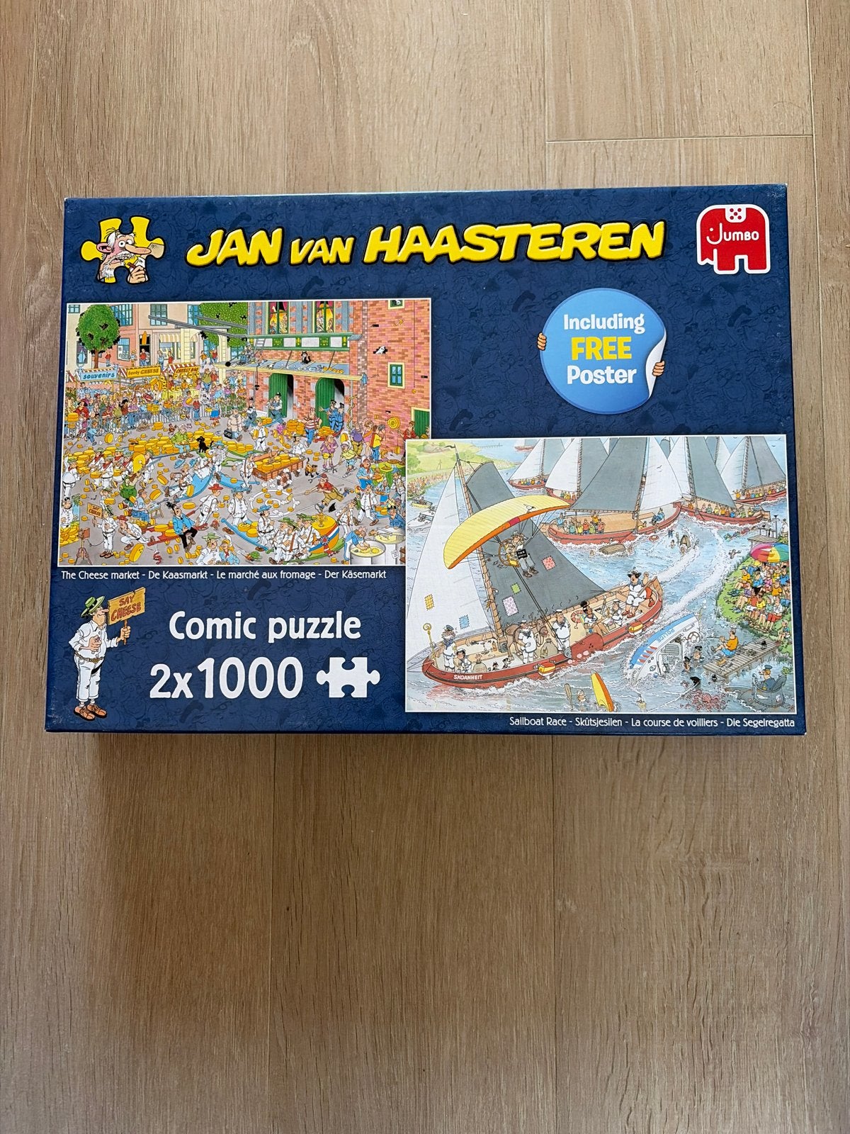 Jan van Haasteren Comic Puzzel 2x1000 stukjes, Ophalen, 500 t/m 1500 stukjes, Gebruikt, Legpuzzel