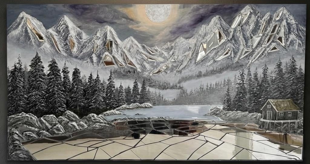 Silent Horizon, Nieuw, Ophalen of Verzenden, Schilderij, 100 tot 125 cm