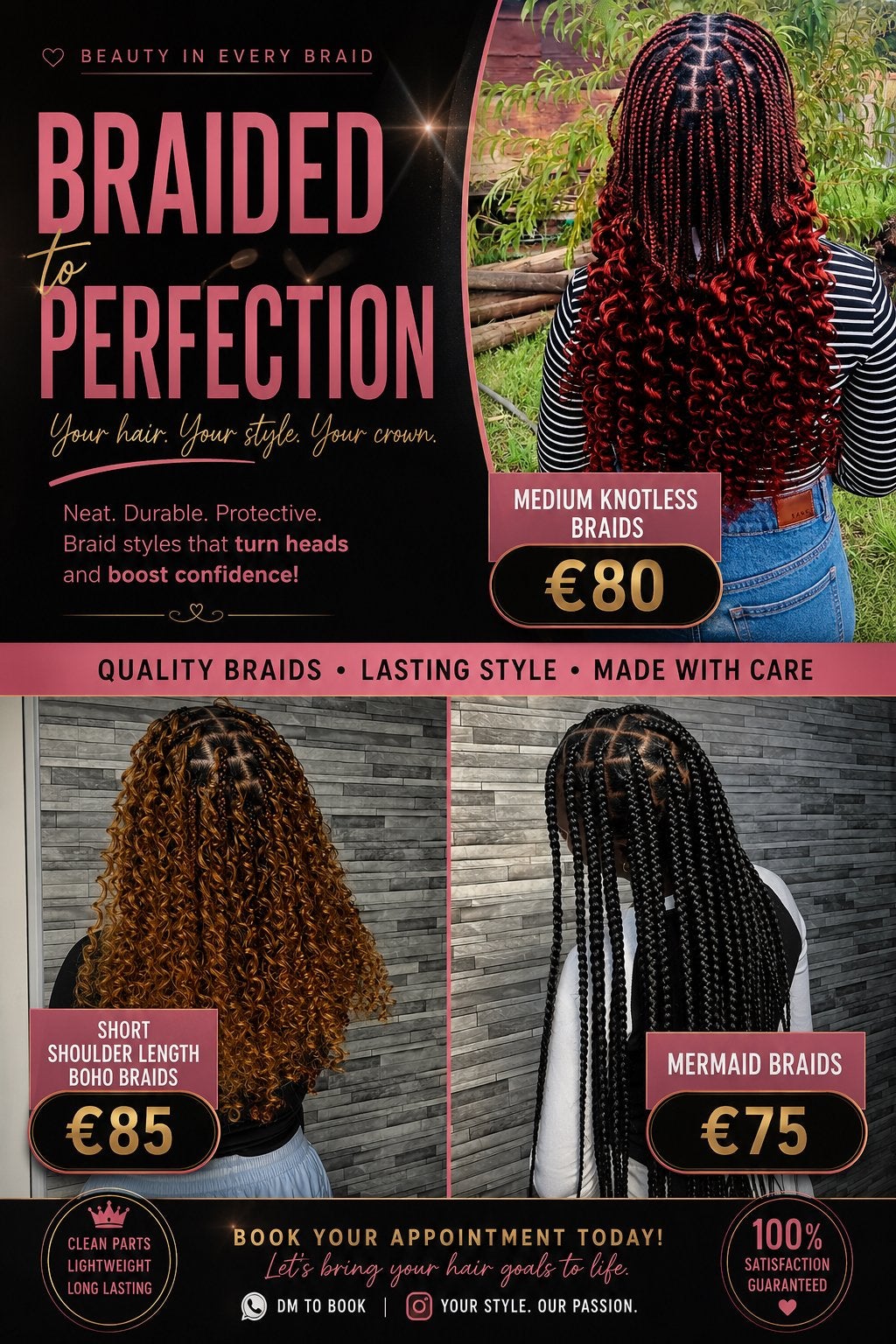 Braiding Available, Komt aan huis, Hairextensions