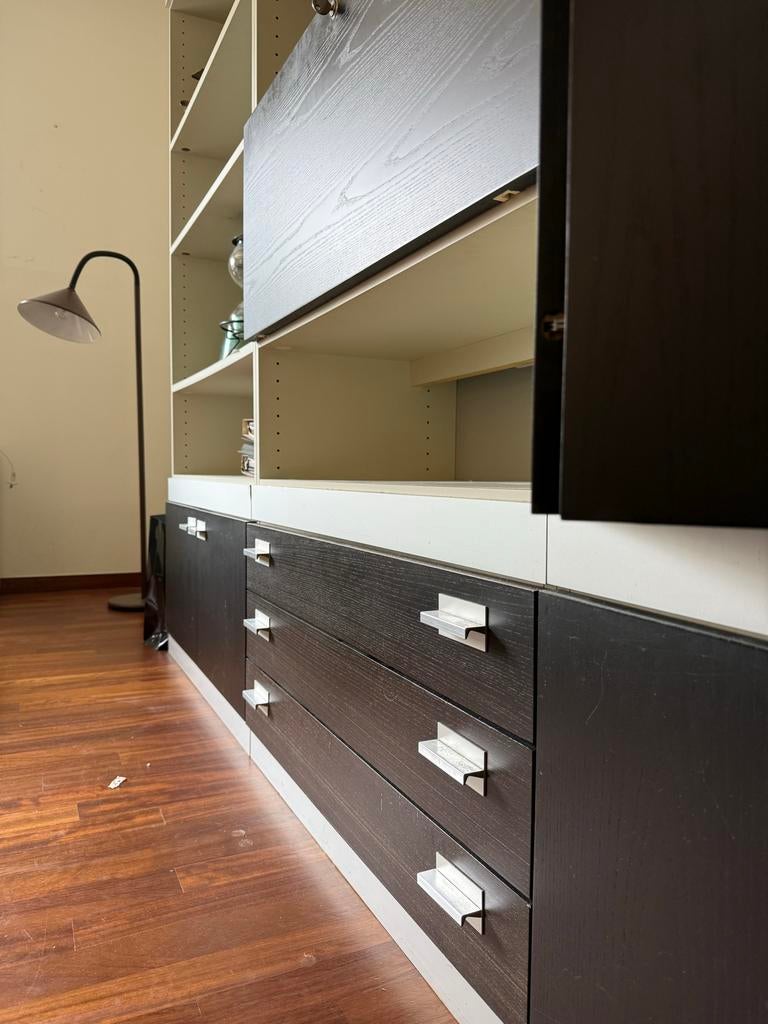 Jaren '70 wandmeubel, Huis en Inrichting, Kasten | Wandmeubels, Ophalen, 250 tot 300 cm, Gebruikt, Met lade(s)