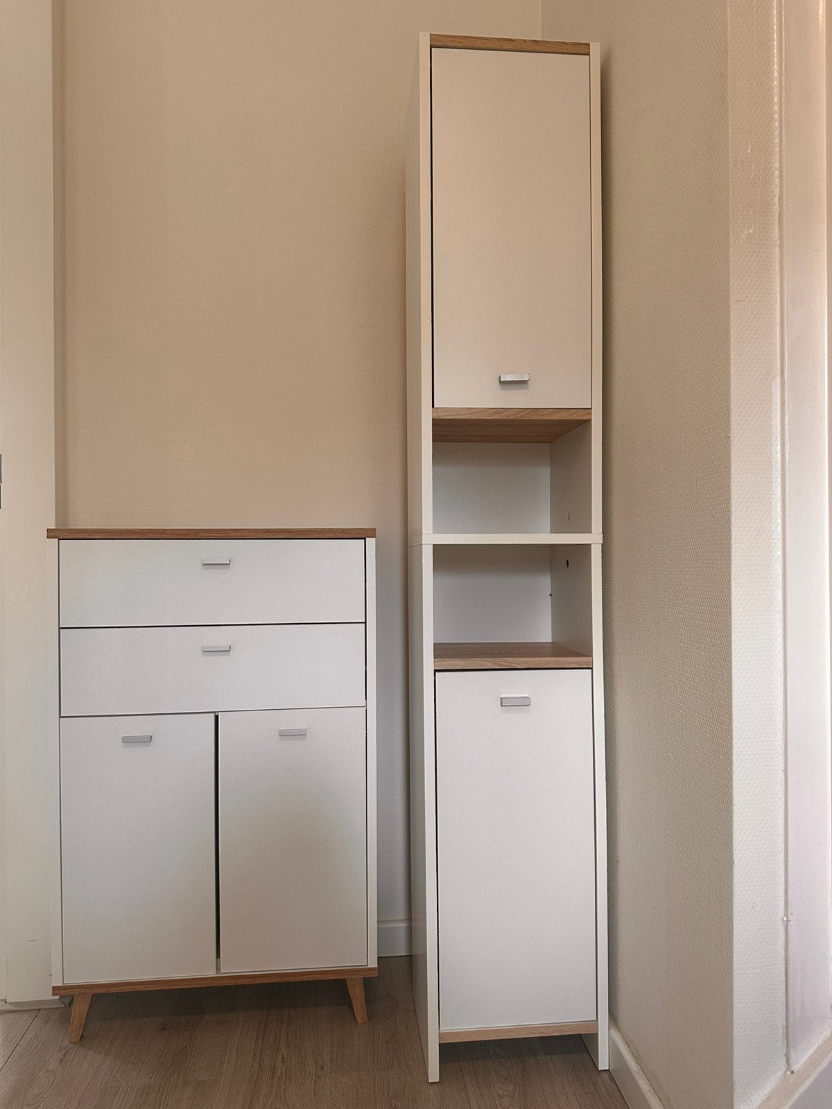Badkamermeubels 2 delige set, Ophalen of Verzenden, Zo goed als nieuw, 25 tot 50 cm