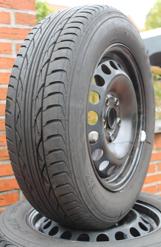 4 Zomerbanden op 15 inch velg 5x112 VW Seat Skoda 6,5mm, Ophalen, Gebruikt, 15 inch, Band(en)