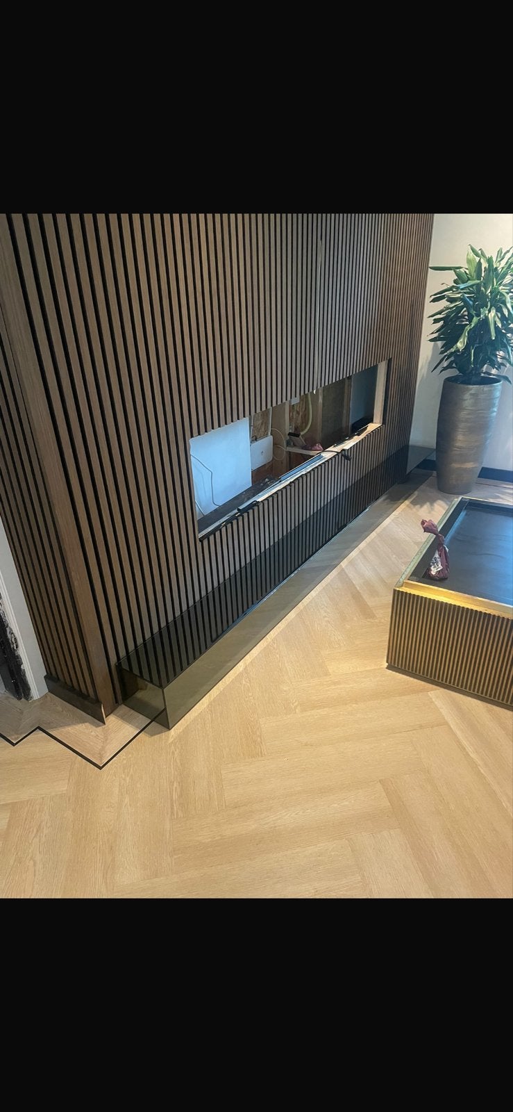 Gratis! Zeer mooie zwart glazen spiegelzuil, Ophalen, Rechthoekig, 200 cm of meer, Minder dan 100 cm
