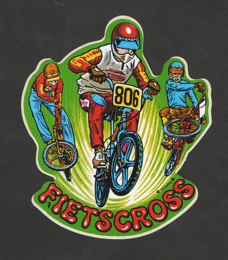 Sticker Fietscross BMX (806)., Ophalen of Verzenden, Zo goed als nieuw