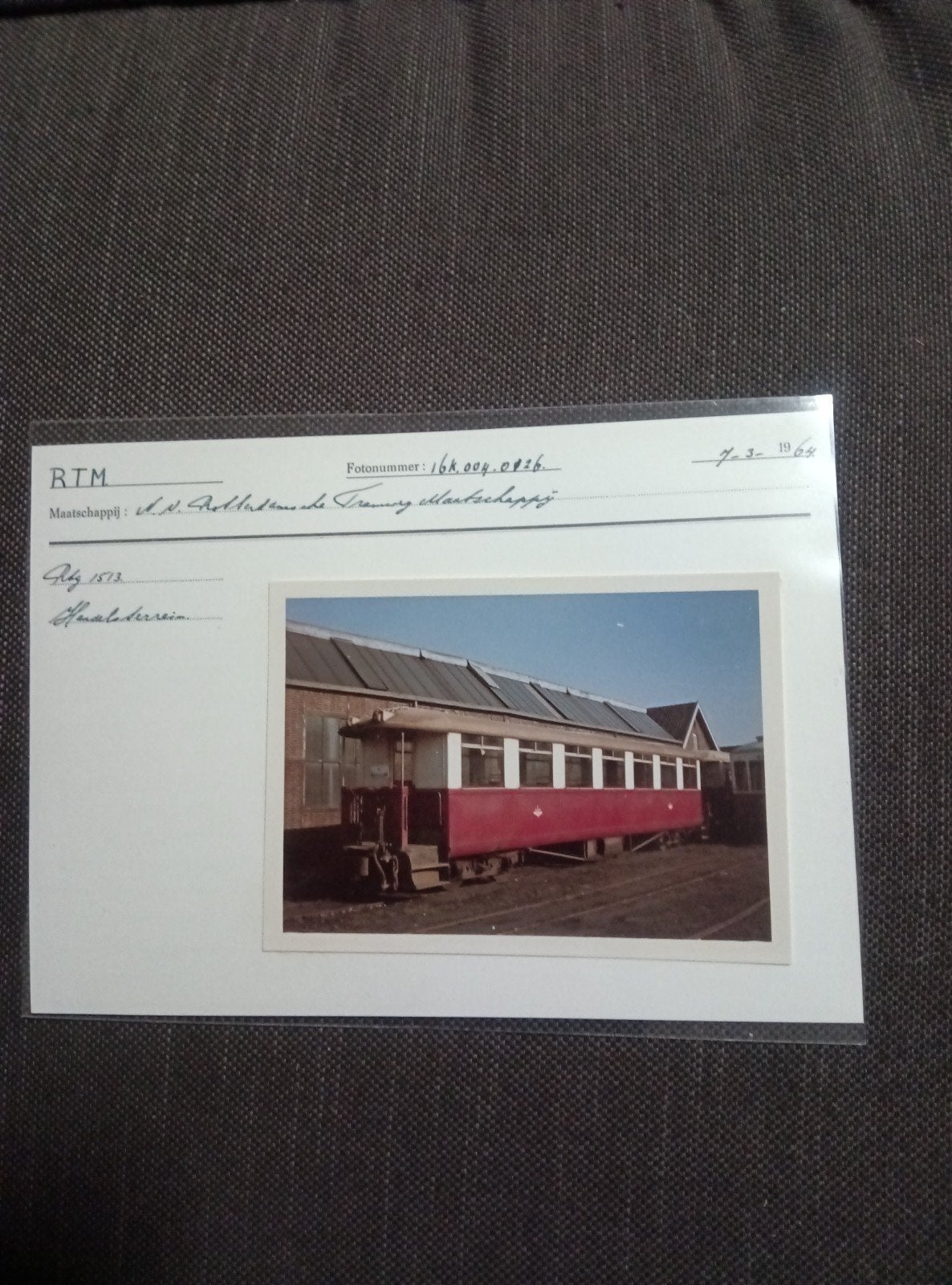 foto rtm, Verzamelen, Ophalen of Verzenden, Gebruikt, Tram, Kaart of Prent