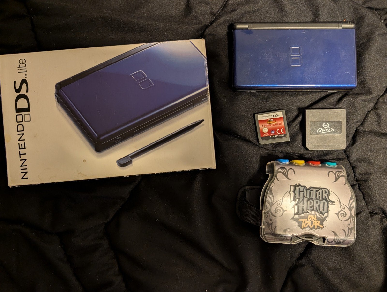 Nintendo DS Lite Blauw met spellen en accessoires, Blauw, Ophalen of Verzenden, DS Lite, Gebruikt