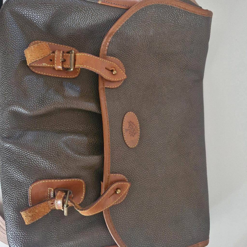 Mulberry zadel/laptop tas, Ophalen of Verzenden, Gebruikt, Bruin, Overige typen
