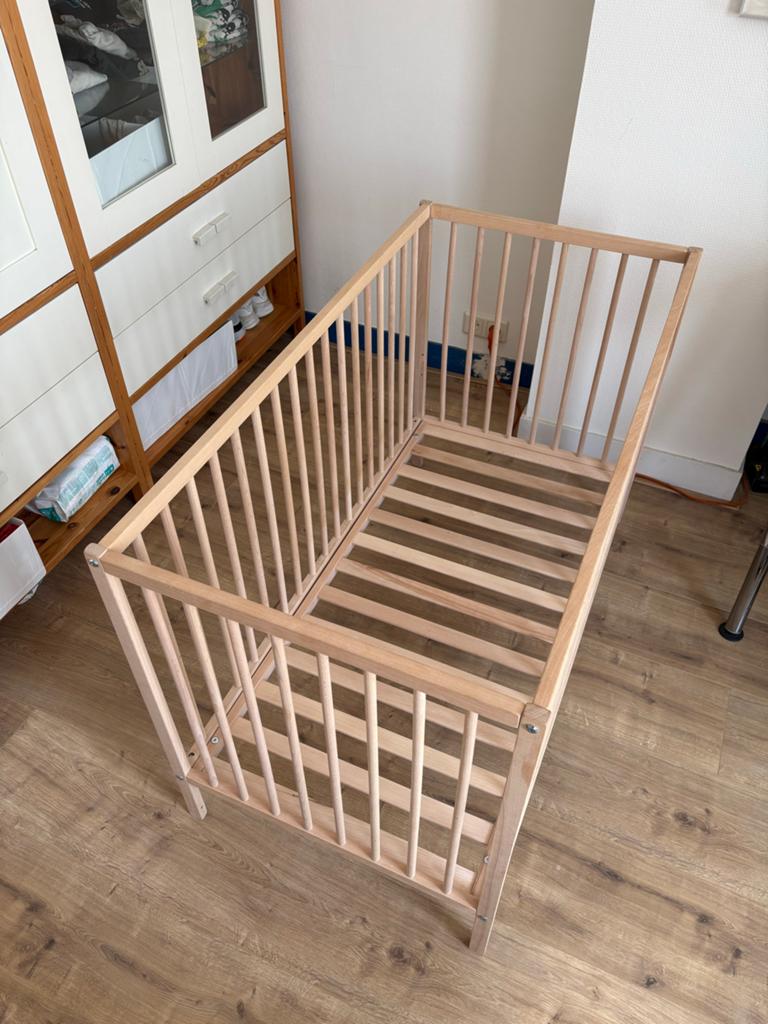 2x Puck Ledikant met ZZZOO Koala Airgosafe matras, Kinderen en Baby's, Kinderkamer | Bedden, 70 tot 85 cm, Ophalen of Verzenden