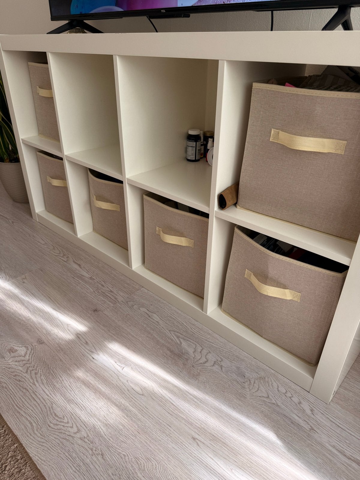IKEA Kallax Kast met 8 Vakken - Wit, Ophalen of Verzenden, Gebruikt
