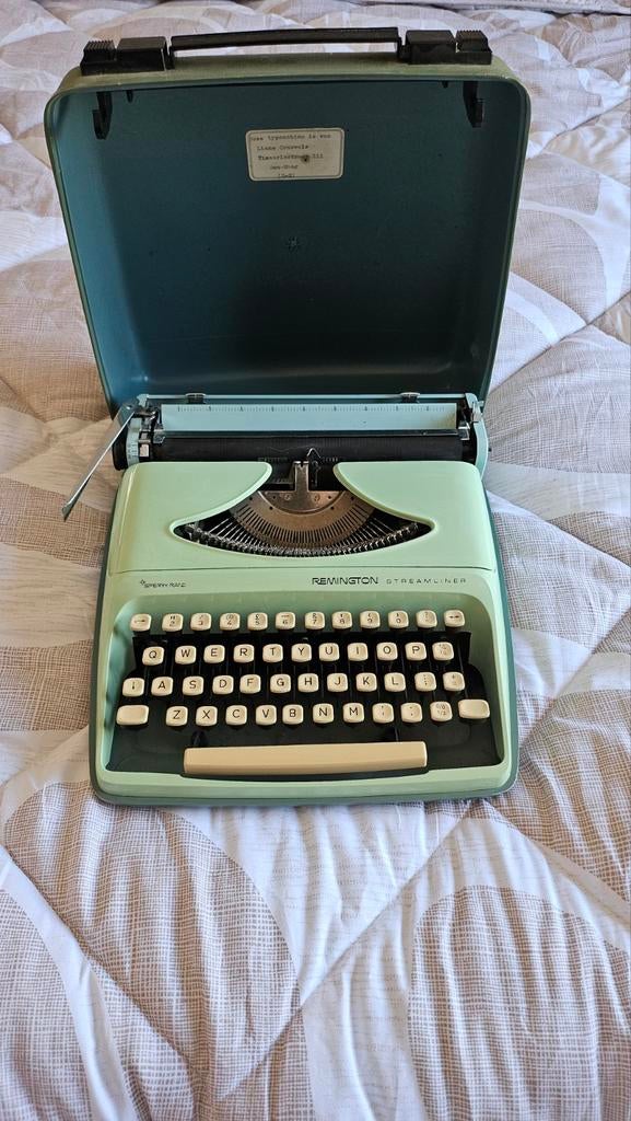 Vintage Remington Streamliner typemachine – mintgroen, Ophalen, Zo goed als nieuw