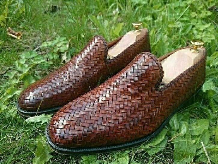 Magnanni Herrera gevlochten geweven loafers instappers 41, Kleding | Heren, Schoenen, Loafers, Bruin, Ophalen of Verzenden, Zo goed als nieuw