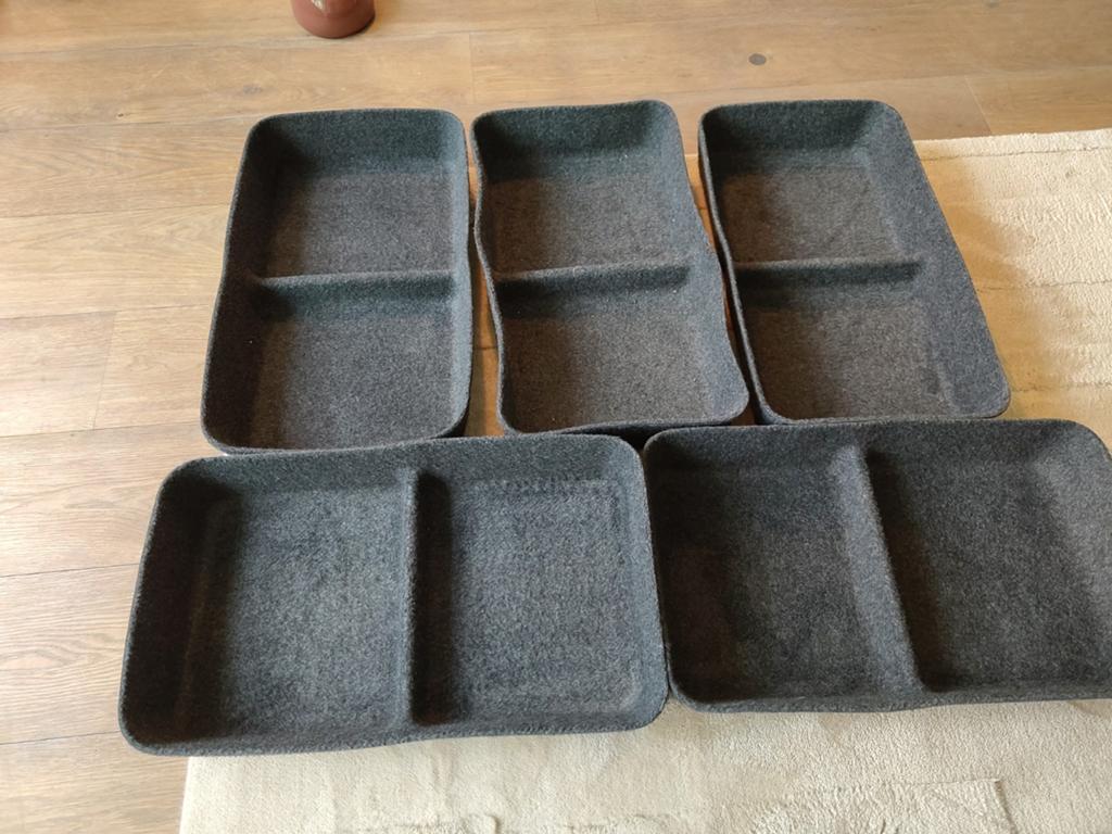 5x inzetbak vilt donkergrijs pax ikea kast, Ophalen of Verzenden, 50 tot 75 cm, 50 tot 100 cm, Minder dan 100 cm