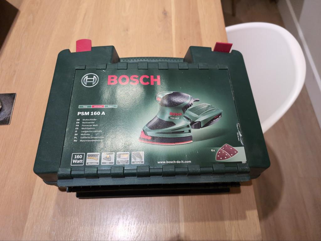 Bosch PSM 160 A Multischuurmachine met koffer, Doe-het-zelf en Verbouw, Gereedschap | Schuurmachines, Ophalen of Verzenden, Gebruikt