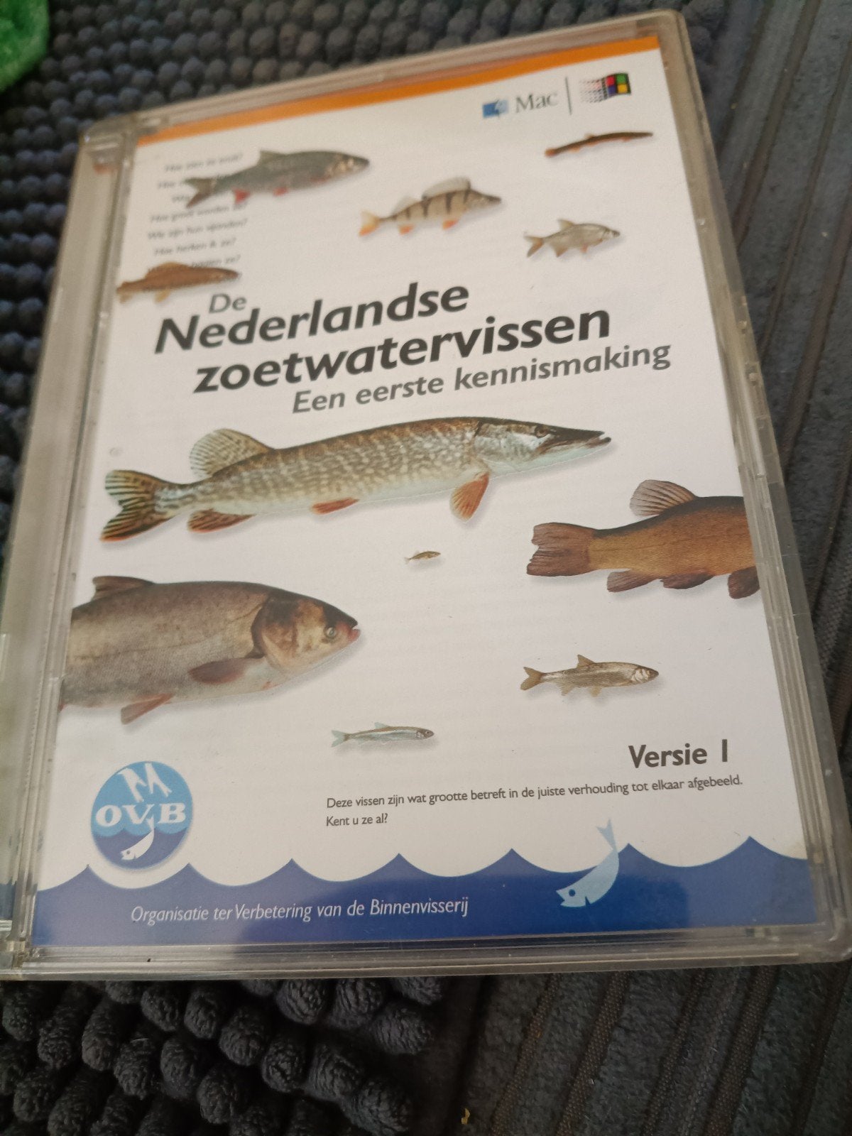 De Nederlandse Zoetwatervissen CD-ROM (Mac), Ophalen, Puzzel en Educatief, Gebruikt, 1 speler