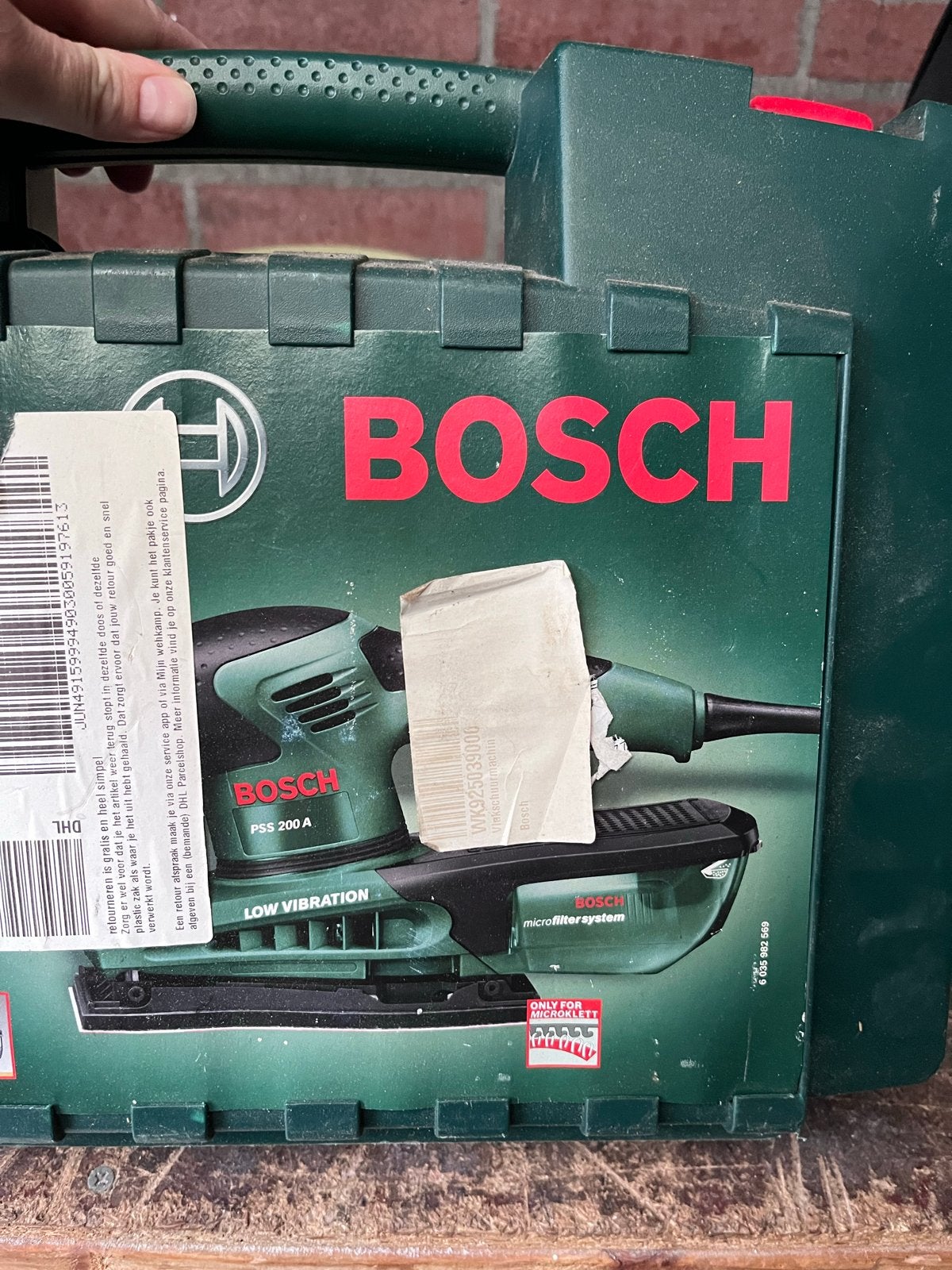 Bosch PSS 200 A Vlakschuurmachine - Gebruikt, Ophalen of Verzenden, Gebruikt, Minder dan 600 watt, Vlakschuurmachine