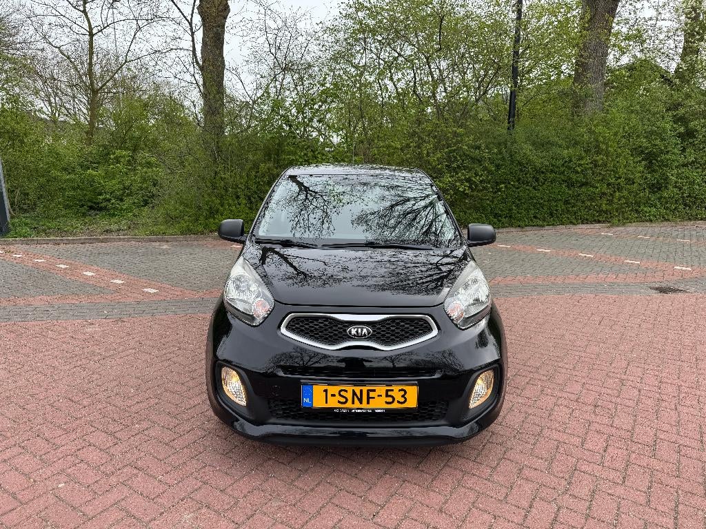 Kia Picanto 1.0 Cvvt 3-DRS 2013 Zwart, Auto's, Voorwielaandrijving, Euro 5, Stof, 400 kg