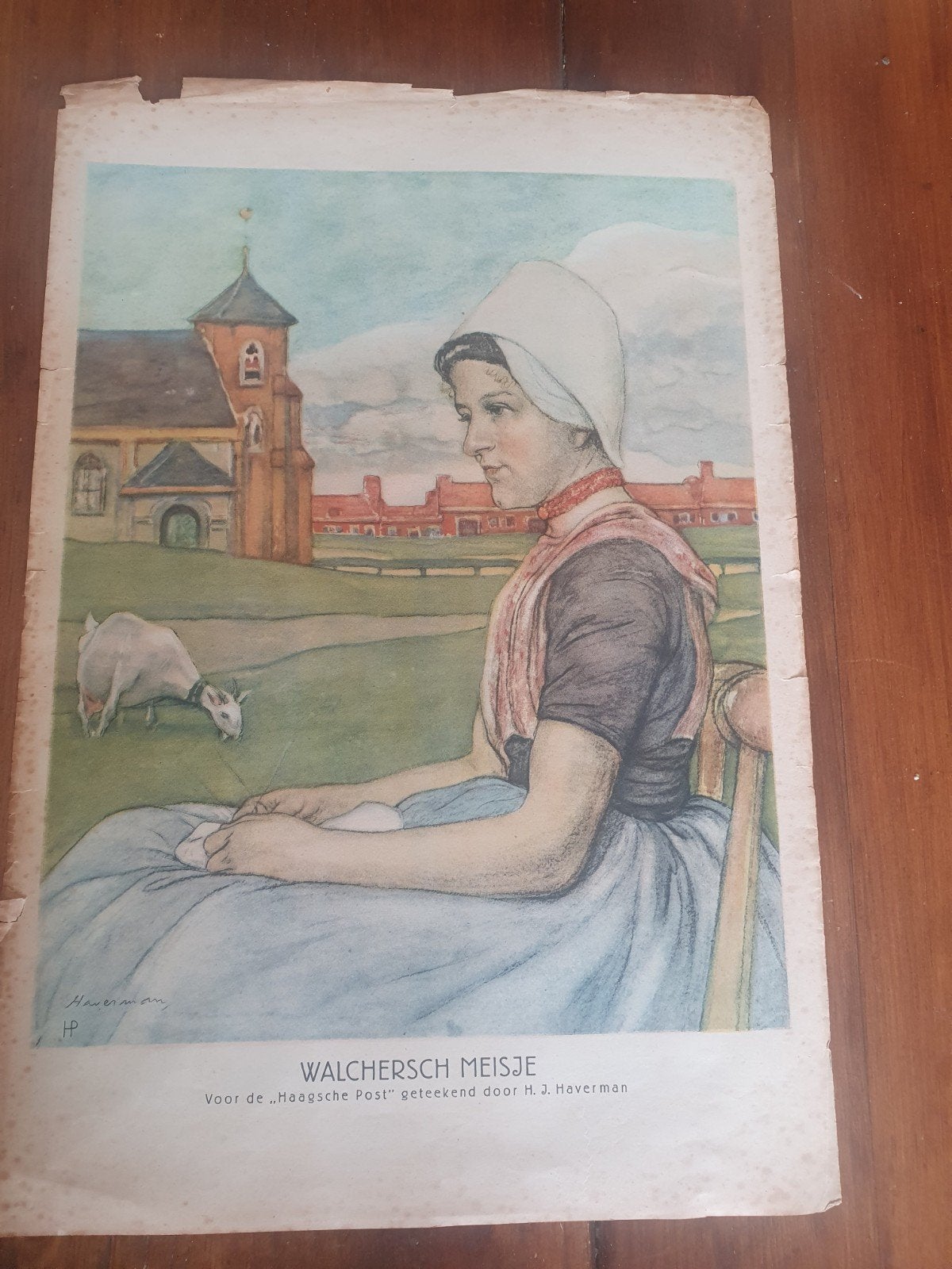 Walchersch Meisje" H.J. Haverman, Molen te Delft J. Setelik, Ophalen