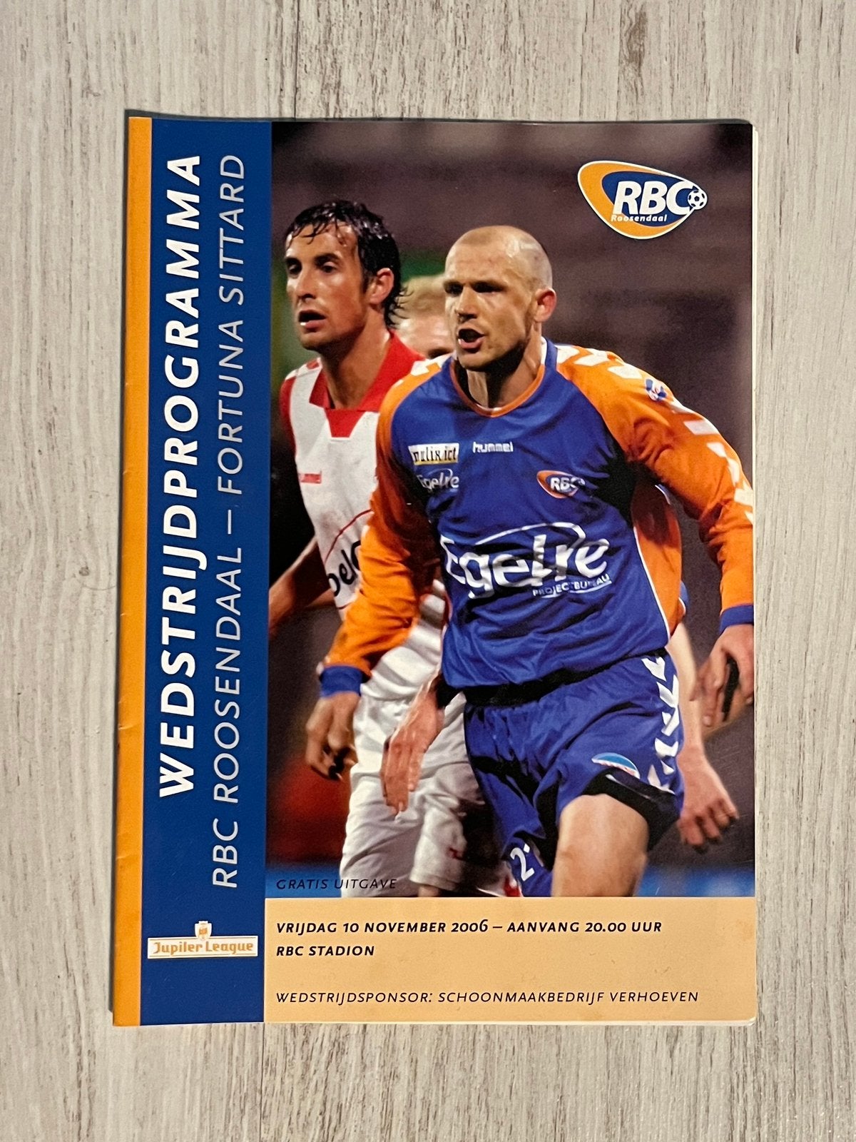 Programmaboekje RBC Roosendaal - Fortuna Sittard, Ophalen of Verzenden, Zo goed als nieuw, Overige binnenlandse clubs