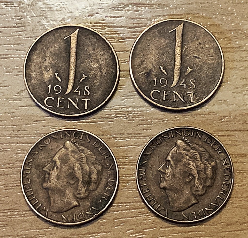 Een Cent Munten Nederland 1948, Postzegels en Munten, Ophalen, Koningin Wilhelmina, 1 cent, Losse munt