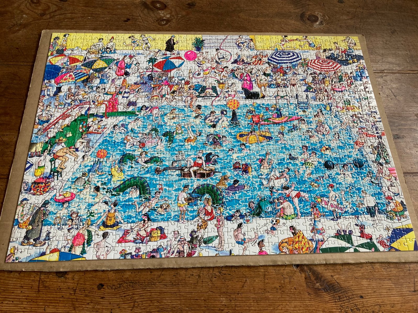 Heye puzzel 1000 st. Blachon: ‘Happy Pool’, Ophalen of Verzenden, 500 t/m 1500 stukjes, Gebruikt