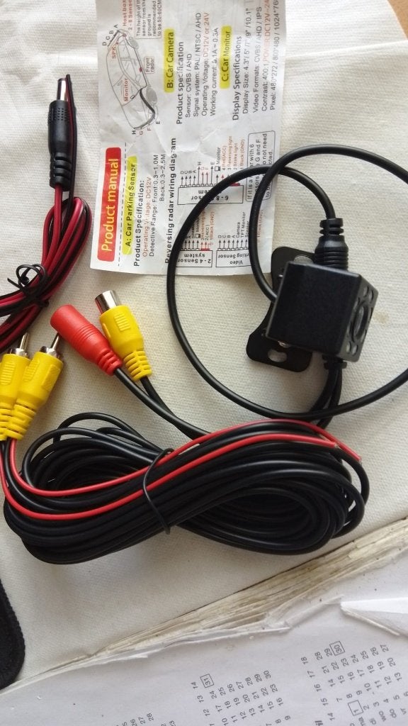 Achteruitrijcamera met nachtzicht en parkeersensor, Auto diversen, Auto-accessoires, Verzenden, Nieuw