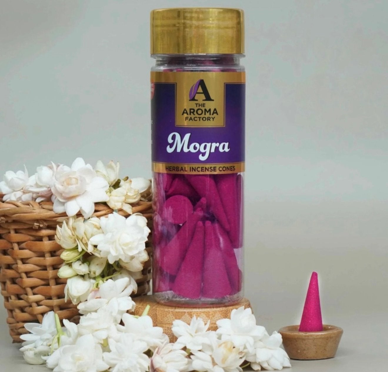 Mogra Kruiden Wierook Kegels - The Aroma Factory, Ophalen of Verzenden, Nieuw