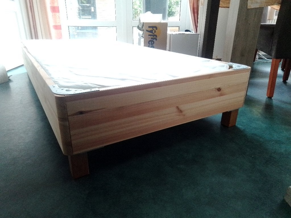 Espevar boxspring bed, Ophalen, 90 cm, Eenpersoons, Bruin
