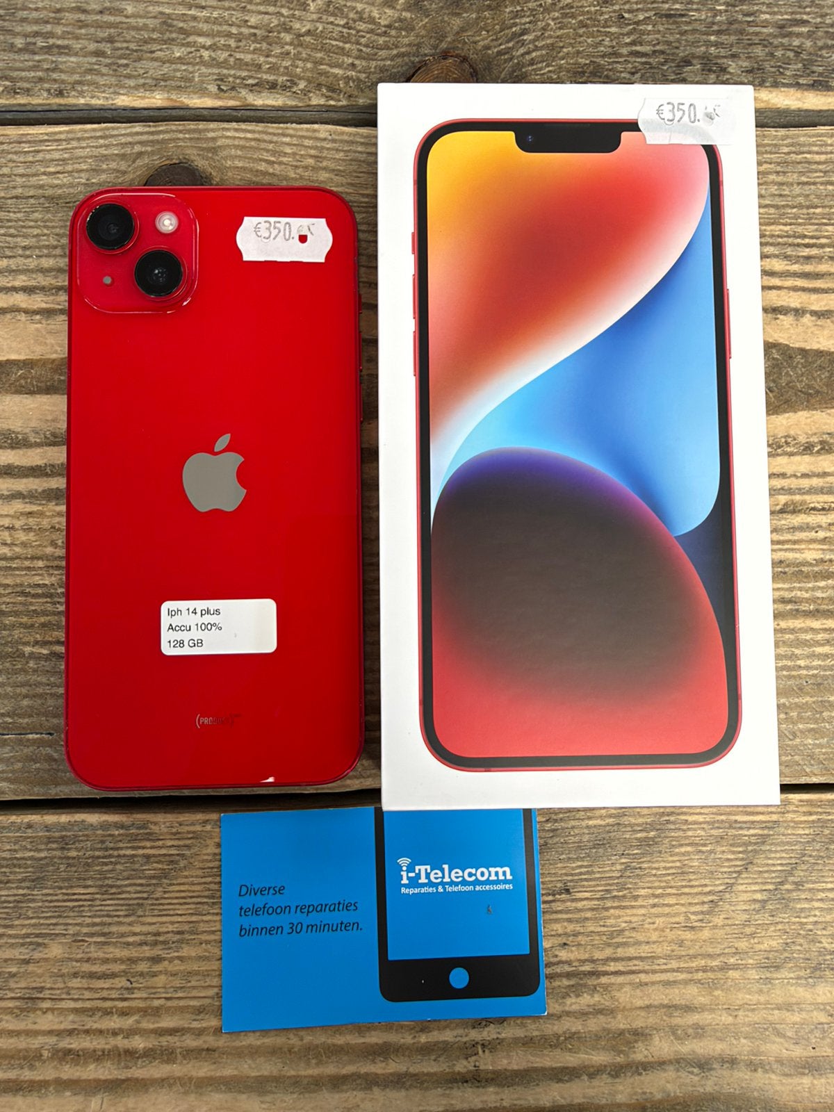 Iphone 14 plus red 128 GB + garantie 100%, Ophalen of Verzenden, Zo goed als nieuw, Overige typen