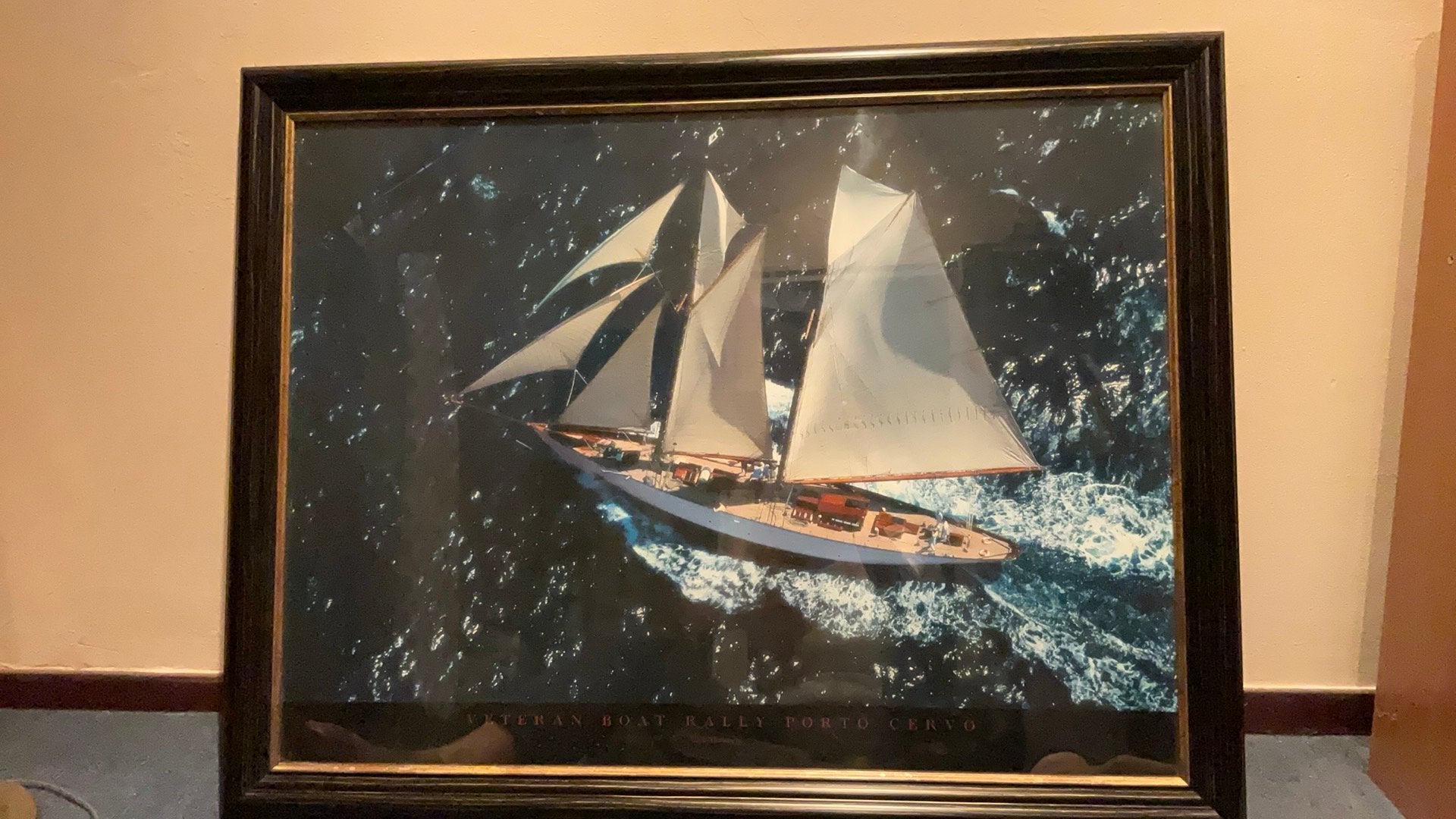 Carlo Borlenghi veteran boat rally porto cervo, Antiek en Kunst, Maritiem / water, Klassiek, Print, Papier