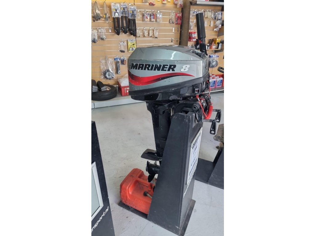 Mariner 8 pk 2takt kortstaart handbediend, Gebruikt, Benzine
