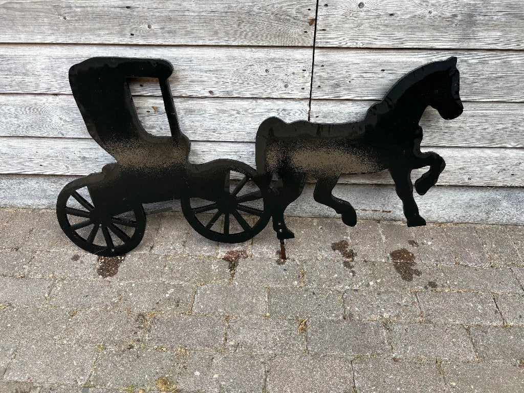 Tuindecoratie paard en wagen, Ophalen of Verzenden, Gebruikt
