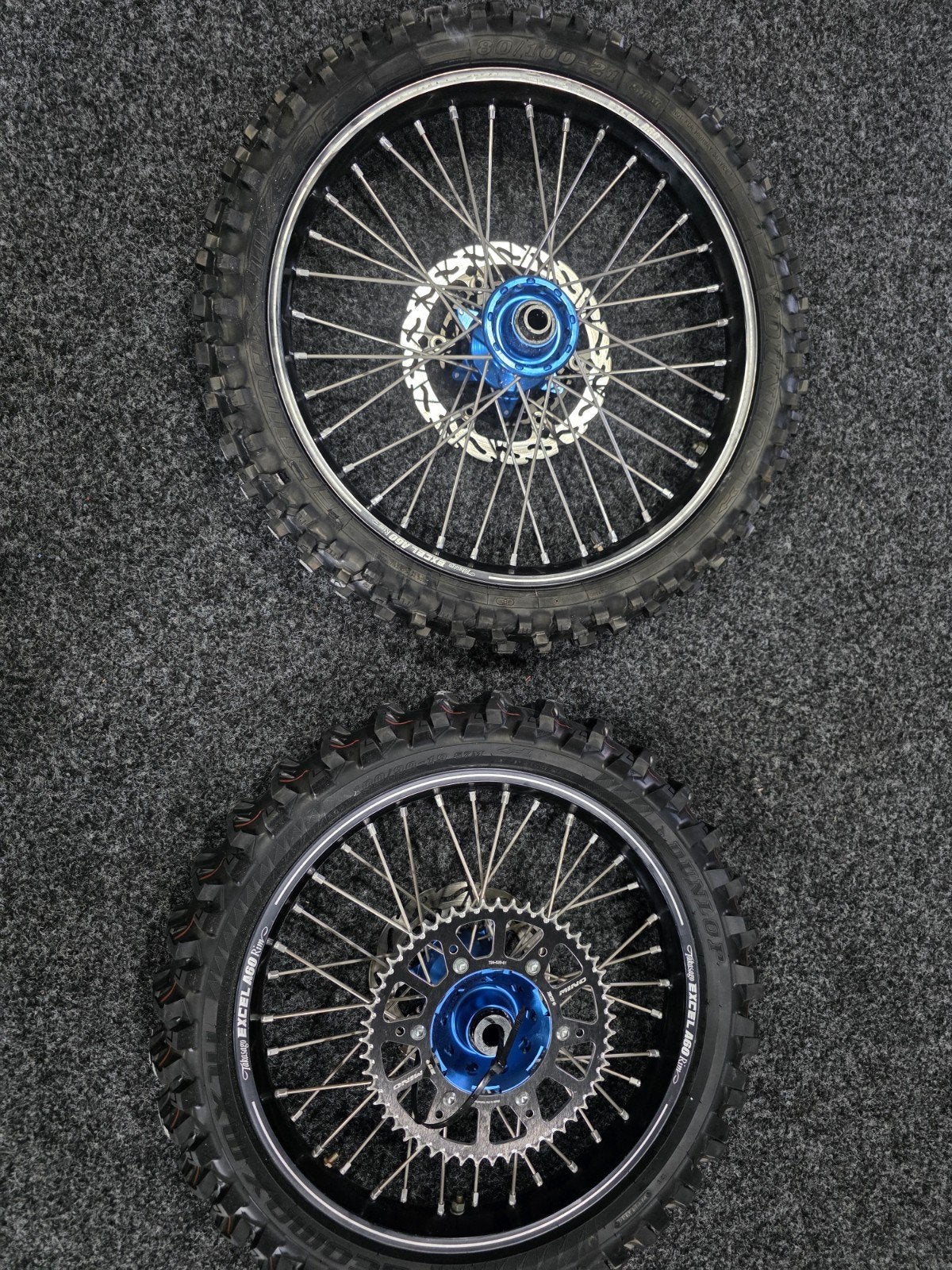Haan A60 wielen blauw ktm sx sxf Husqvarna fc tc 125 250 450, Motoren, Ophalen of Verzenden, Haan A60, K.s, Oss