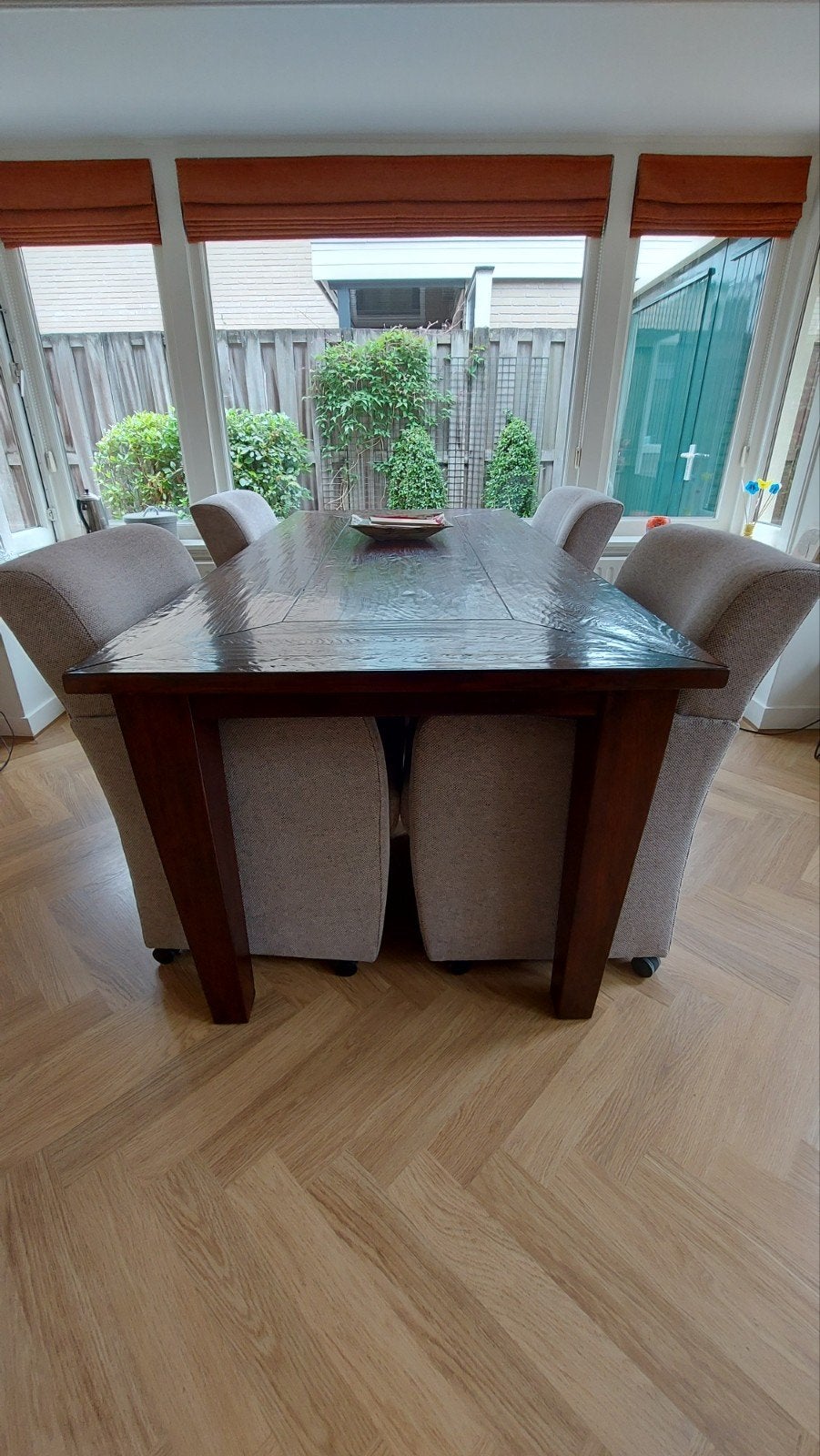 Eettafel, massief hout, koloniaal, Ophalen of Verzenden, Gebruikt, Neutraal (klassiek/modern)