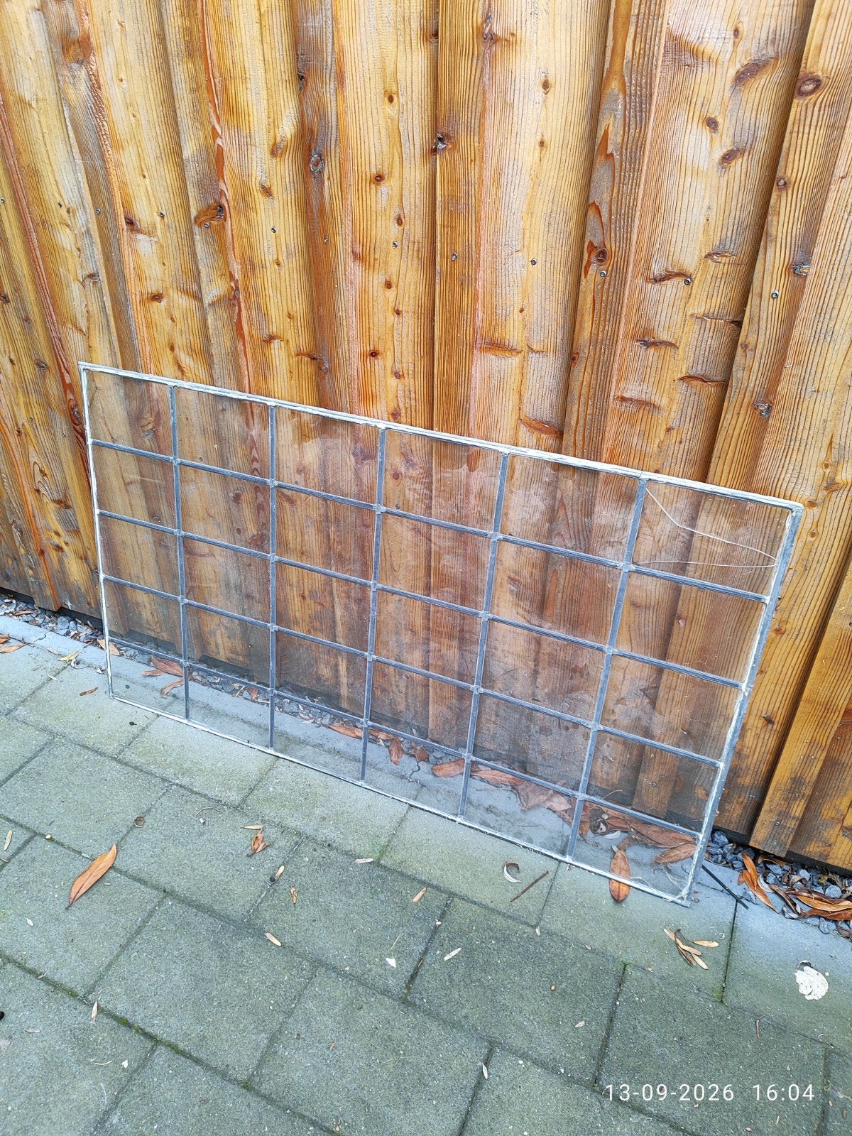 Decoratief glas-in-lood paneel voor een kratje bier, Ophalen, Gebruikt, Glas in lood, 80 tot 120 cm