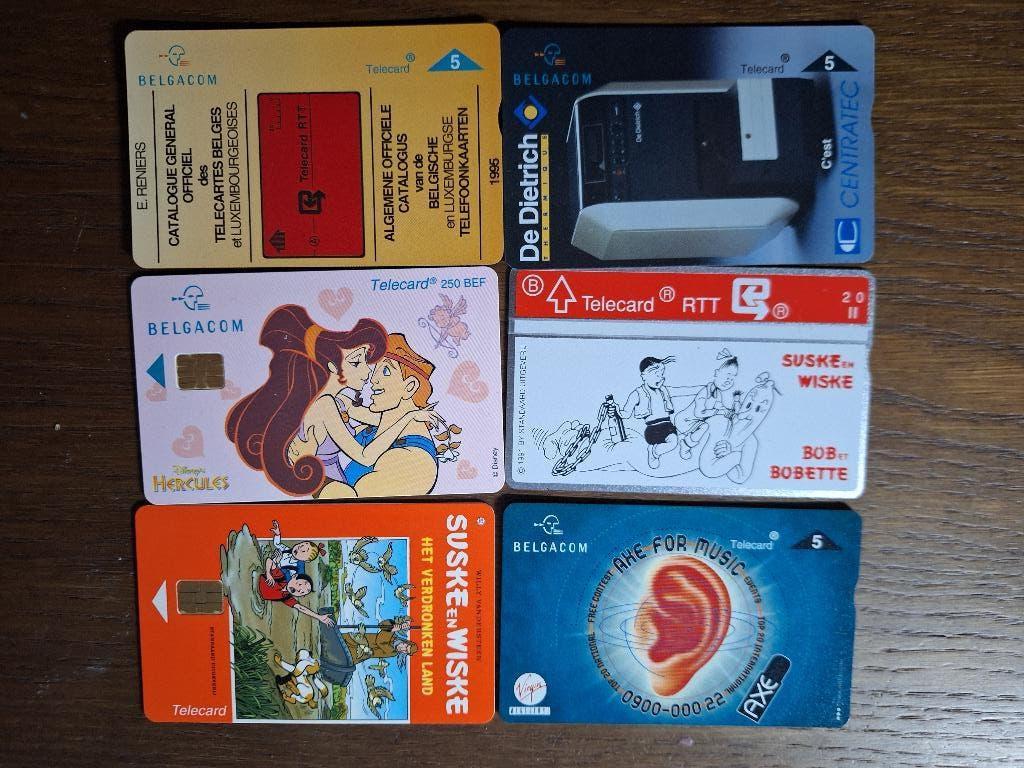6 MINT private telefoonkaarten België, Verzamelen, Telefoonkaarten, Verzenden