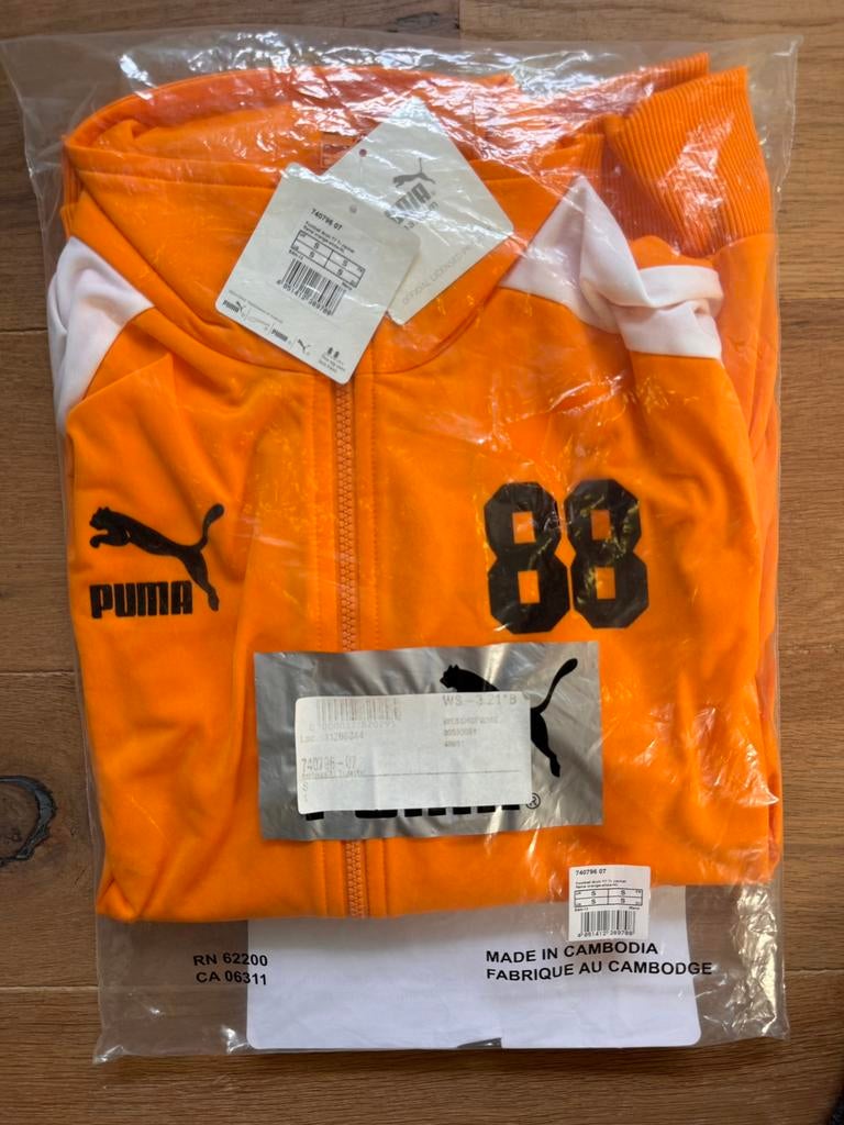 Vintage nieuw Puma trainingsjack EK88 - Oranje Leeuwen, Maat S, Ophalen of Verzenden, Nieuw, Trainingspak