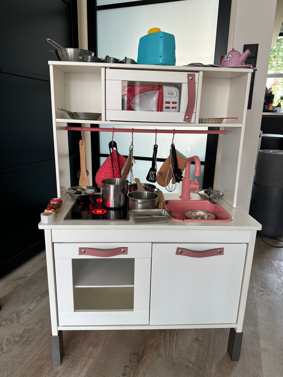 Roze Gepimpte Ikea Duktig keukentje met alle accesoires, Ophalen, Gebruikt