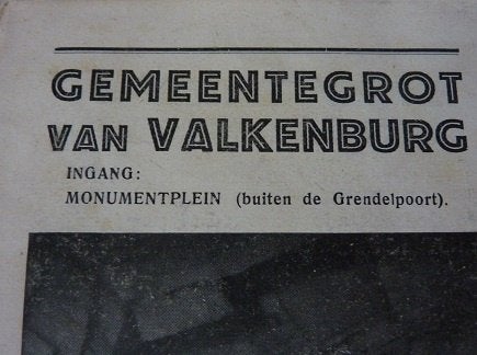 Valkenburg info jaren 20 over de grotten Joseph Crolla, Ophalen, Gebruikt