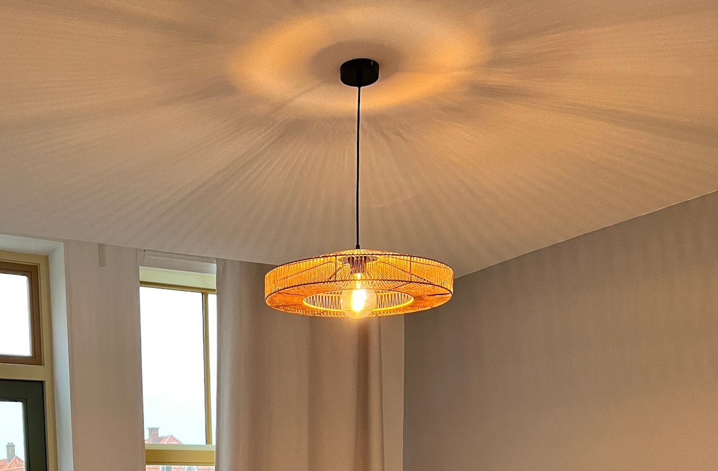 Hanglamp Erza Naturel – Kwantum, Ophalen, Zo goed als nieuw, E27 (groot)